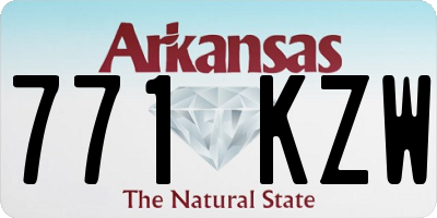 AR license plate 771KZW
