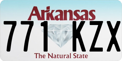 AR license plate 771KZX