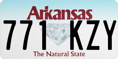 AR license plate 771KZY