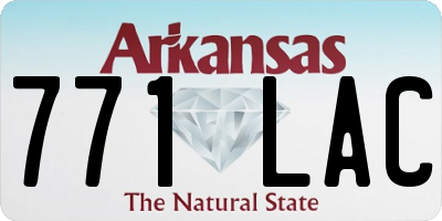 AR license plate 771LAC