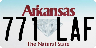 AR license plate 771LAF