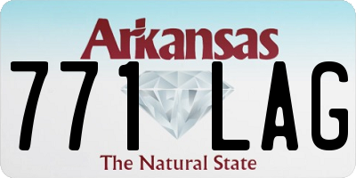 AR license plate 771LAG