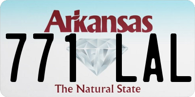 AR license plate 771LAL
