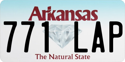 AR license plate 771LAP