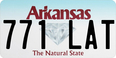 AR license plate 771LAT