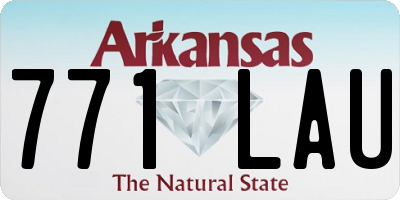 AR license plate 771LAU