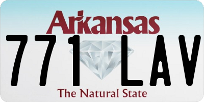 AR license plate 771LAV