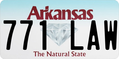 AR license plate 771LAW