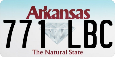 AR license plate 771LBC