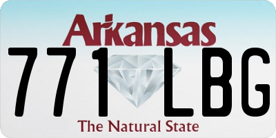 AR license plate 771LBG