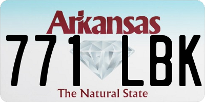 AR license plate 771LBK