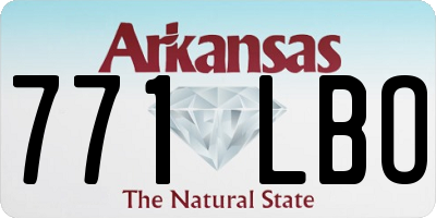 AR license plate 771LBO