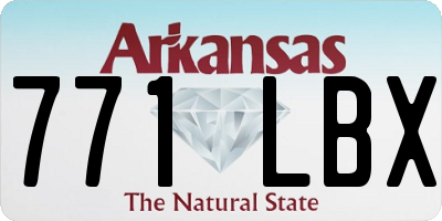 AR license plate 771LBX