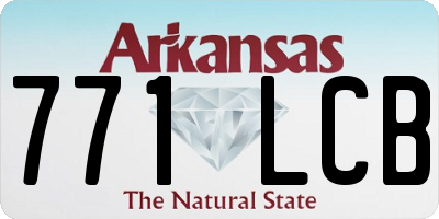 AR license plate 771LCB