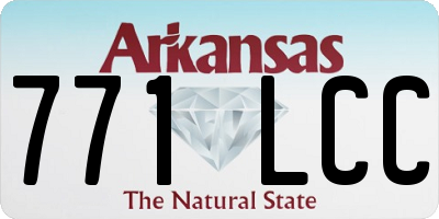 AR license plate 771LCC
