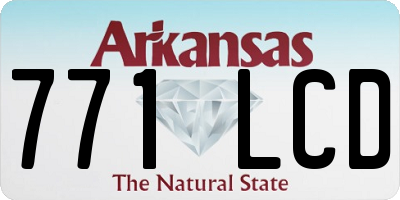 AR license plate 771LCD