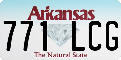 AR license plate 771LCG