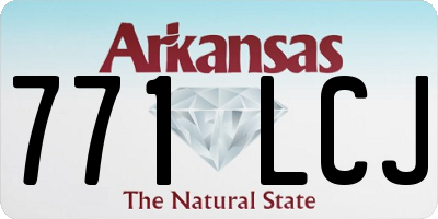 AR license plate 771LCJ
