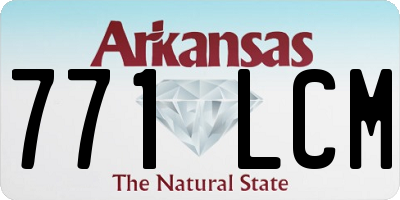 AR license plate 771LCM