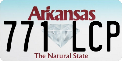 AR license plate 771LCP