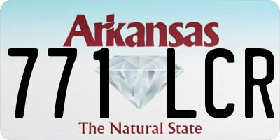 AR license plate 771LCR