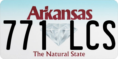 AR license plate 771LCS