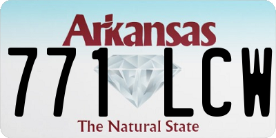 AR license plate 771LCW
