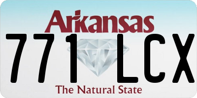 AR license plate 771LCX