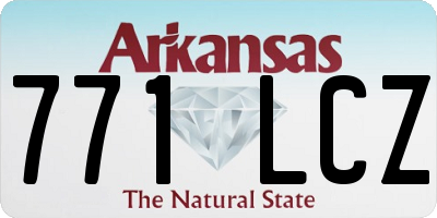 AR license plate 771LCZ