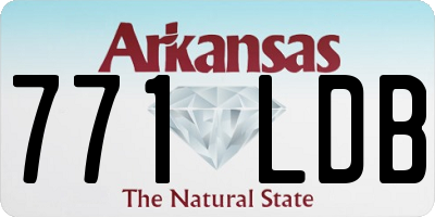 AR license plate 771LDB