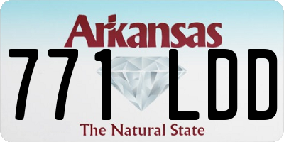AR license plate 771LDD
