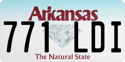 AR license plate 771LDI
