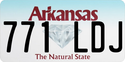 AR license plate 771LDJ