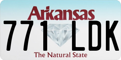 AR license plate 771LDK