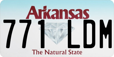 AR license plate 771LDM