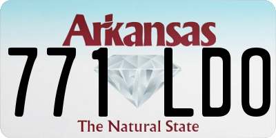 AR license plate 771LDO