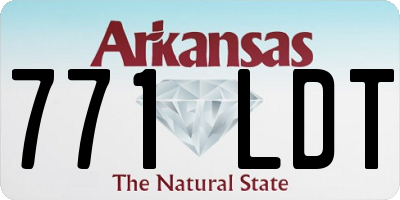 AR license plate 771LDT