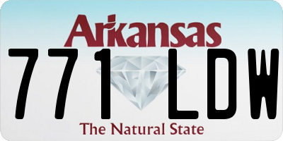AR license plate 771LDW