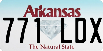 AR license plate 771LDX