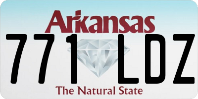 AR license plate 771LDZ
