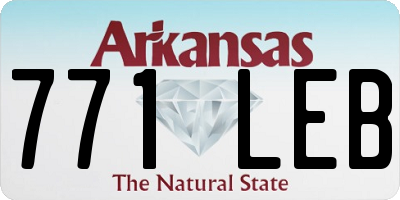 AR license plate 771LEB