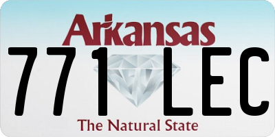 AR license plate 771LEC