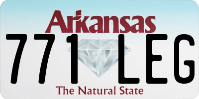 AR license plate 771LEG