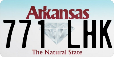 AR license plate 771LHK