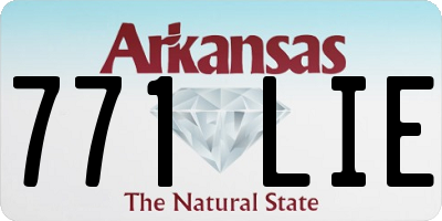 AR license plate 771LIE