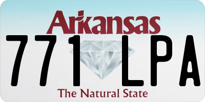 AR license plate 771LPA