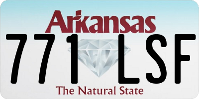 AR license plate 771LSF