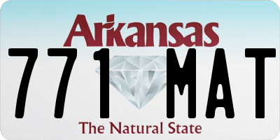 AR license plate 771MAT