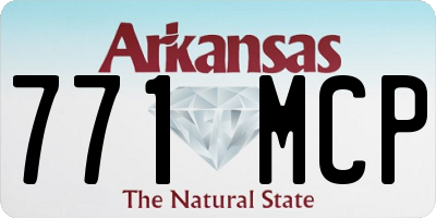 AR license plate 771MCP