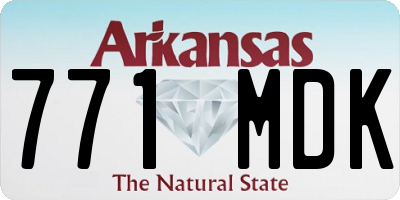 AR license plate 771MDK